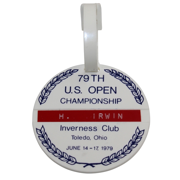 Champion Hale Irwins 1979 US Open at Inverness Club Contestant Bag Tag