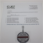 Champion Hale Irwin's 1979 US Open at Inverness Club Contestant Bag Tag