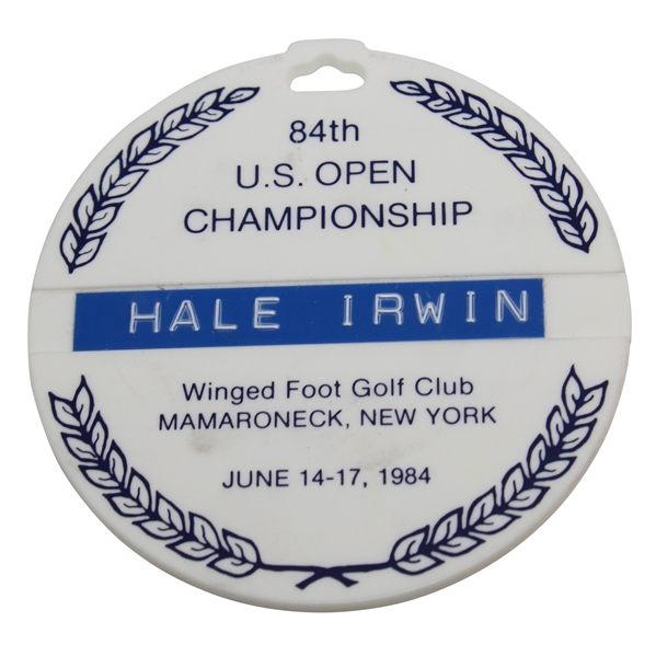 Hale Irwins 1984 US Open at Winged Foot GC Contestant Bag Tag