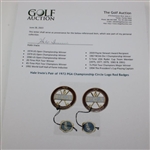 Hale Irwin's Pair of 1972 PGA Championship Circle Logo Red Badges