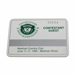 Hale Irwins 1990 US Open at Medinah CC Contestant Guest Badge #00654