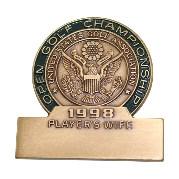 Sally Irwins 1998 US Open Championship Players Wife Badge