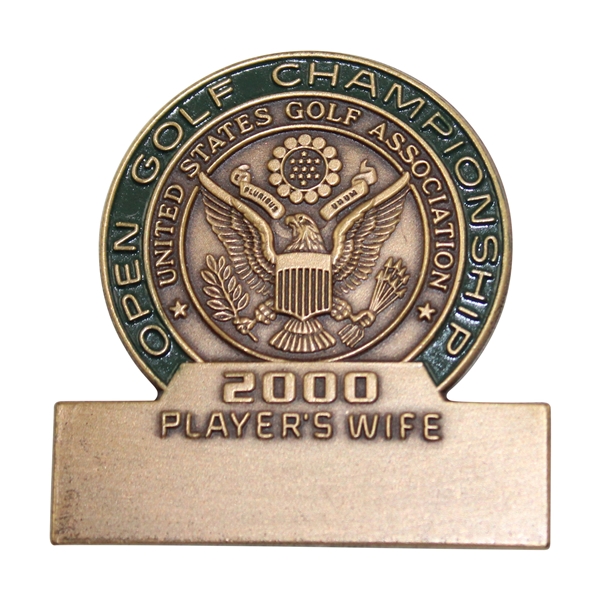 Sally Irwins 2000 US Open Championship Players Wife Badge