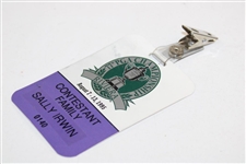 Sally Irwin's 1995 PGA Championship at Riviera Contestant Family Badge #0140