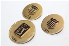 Hale Irwin's 1978 & 1979 Tour Shield Pins with 1980 PGA Pin