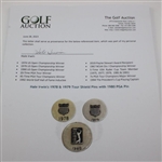 Hale Irwin's 1978 & 1979 Tour Shield Pins with 1980 PGA Pin