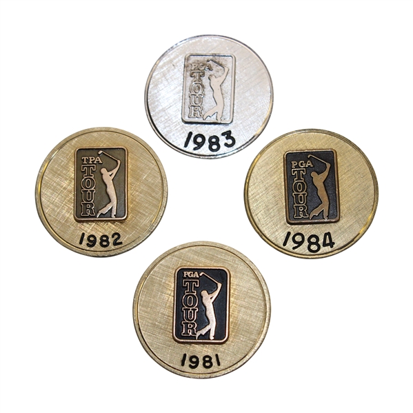 Hale Irwins 1981, 1982, 1983 & 1984 PGA Tour Pins