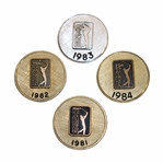 Hale Irwins 1981, 1982, 1983 & 1984 PGA Tour Pins