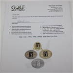 Hale Irwin's 1997, 1998, 1999 & 2000 PGA Tour Pins
