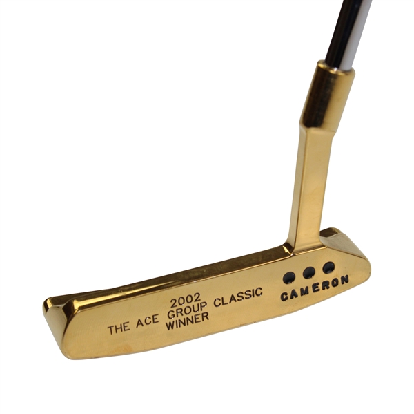Hale Irwins Scotty Cameron Gold Plated Putter for 2002 The Ace Group Classic Win