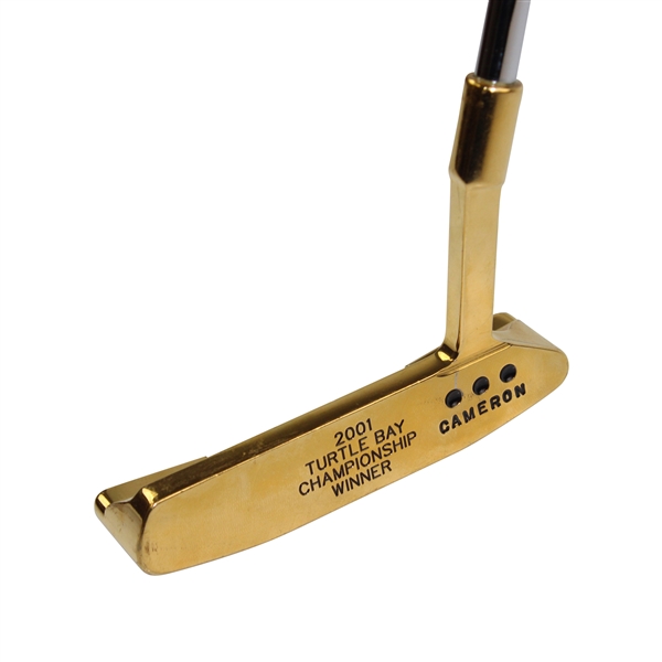 Hale Irwins Scotty Cameron Gold Plated Putter for 2001 Turtle Bay Championship Win