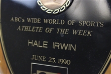 1990 ABC Wide World of Sports Athlete of the Week Plaque Awarded to Hale Irwin