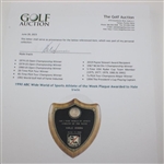 1990 ABC Wide World of Sports Athlete of the Week Plaque Awarded to Hale Irwin