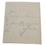 1898 James F. Curtis 'Intercollegiate Golf Champion' Cabinet Photo