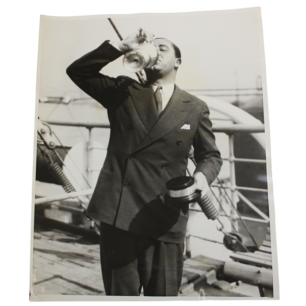 1928 Walter Hagen British Open Champion Drinks from the Claret Jug Photo