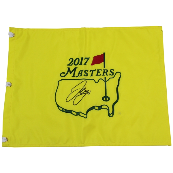 Sergio Garcia Signed 2017 Masters Embroidered Flag JSA ALOA