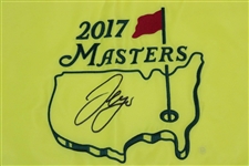 Sergio Garcia Signed 2017 Masters Embroidered Flag JSA ALOA
