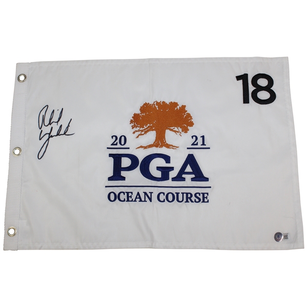 Phil Mickelson Signed 2021 PGA Championship Embroidered Flag JSA ALOA