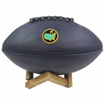 Augusta National Golf Club Premium Navy Leather Football by Links Kings w/Wood Stand in Bag