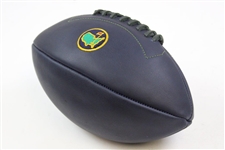 Augusta National Golf Club Premium Navy Leather Football by Links Kings w/Wood Stand in Bag