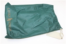 Augusta National Golf Club Premium Navy Leather Football by Links Kings w/Wood Stand in Bag