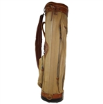 Classic Augusta National Golf Club Leather & Canvas Full Size Hot-Z Golf Bag - Used