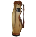 Classic Augusta National Golf Club Leather & Canvas Full Size Hot-Z Golf Bag - Used