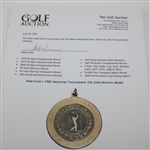 Champion Hale Irwin's 1985 Memorial Tournament 10k Gold Winner's Medal