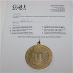 Champion Hale Irwin's 1977 Atlanta Golf Classic 10k Gold Winner's Medal