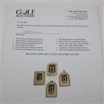 Hale Irwin's 2010, 2011, 2012 & 2013 PGA Tour Pins