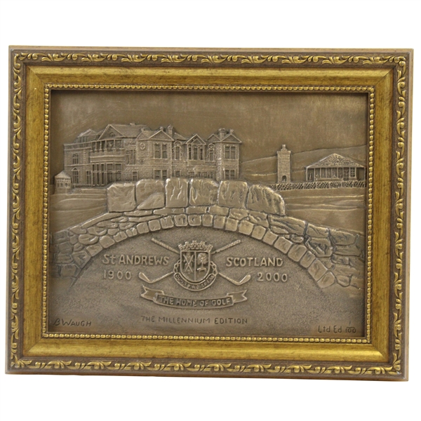 St Andrews Home of Golf Millennium Ed 1/100 Artist Proof Resin Gold Leaf by Bill Waugh