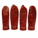 Four (4) Classic Wilson Staff Red Headcovers