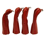 Four (4) Classic Wilson Staff Red Headcovers
