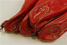 Four (4) Classic Wilson Staff Red Headcovers