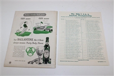 1946 US Amateur at Baltusrol Official Program - Stanley Bishop Winner