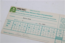 Betsy King Signed 1985 Women's US Open at Baltusrol Official Scorecard 