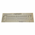 Beverly Hanson Signed 1961 Mickey Wright Invitational Official Scorecard 