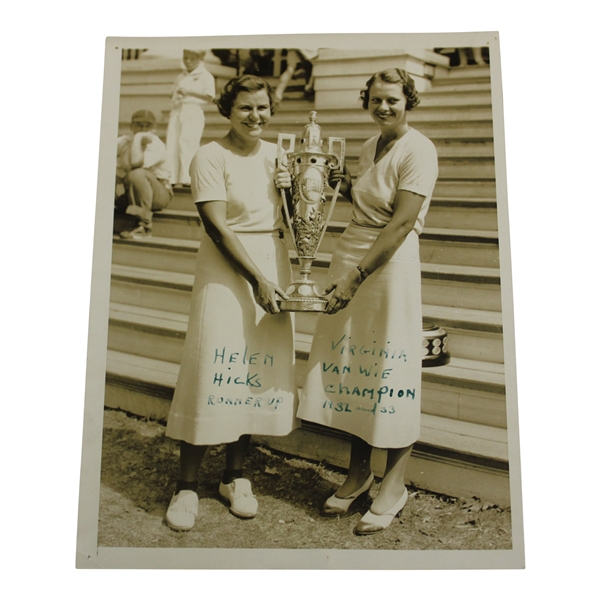 Virginia Van Wie 1933 Associated Press Wire Photo w/ Helen Hicks