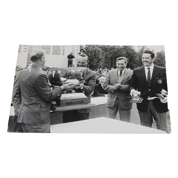 Arnold Palmer & Jack Nicklaus 1967 Wire Photo in Spanish