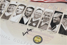 Billy Casper Signed US Ryder Cup Team Captains Poster JSA ALOA