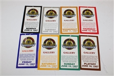 Set of Eight (8) 1997 US Open at Congressional Tickets - Els Win