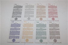 Set of Eight (8) 1997 US Open at Congressional Tickets - Els Win