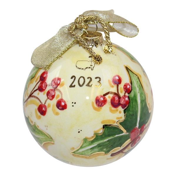 2023 Masters Hand Painted Ltd Ed Ceramic Globe/Ornament in Original Box 65/100