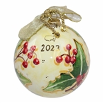 2023 Masters Hand Painted Ltd Ed Ceramic Globe/Ornament in Original Box 65/100