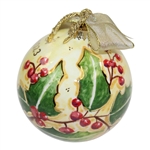 2023 Masters Hand Painted Ltd Ed Ceramic Globe/Ornament in Original Box 65/100