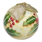 2023 Masters Hand Painted Ltd Ed Ceramic Globe/Ornament in Original Box 65/100