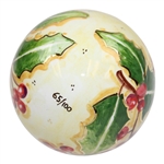 2023 Masters Hand Painted Ltd Ed Ceramic Globe/Ornament in Original Box 65/100