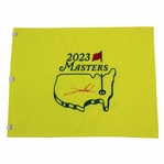 Jon Rahm Signed 2023 Masters Embroidered Flag JSA ALOA