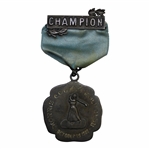 1900 Morris County Golf Club Sterling Silver Winners Medal on Ribbon - Early USGA Member Club