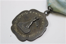 1900 Morris County Golf Club Sterling Silver Winner's Medal on Ribbon - Early USGA Member Club